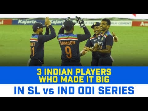 3 Indian Players Who Emerged As Superstars In The ODI Series Against Sri Lanka