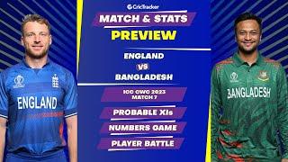 England vs Bangladesh | ODI World Cup 2023 | Match Stats Preview Pitch Report Playing11 |CricTracker