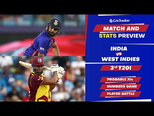 India vs West Indies - 3rd T20I, Predicted Playing XIs & Stats Preview