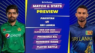 Sri Lanka vs Pakistan Asia Cup 2023 | Match Preview & Stats | Prediction | Crictracker