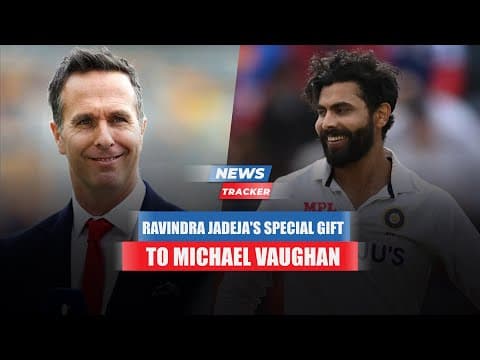 Ravindra Jadeja Gifts A Special Team India's Test Jersey To Michael Vaughan For A Charity Event