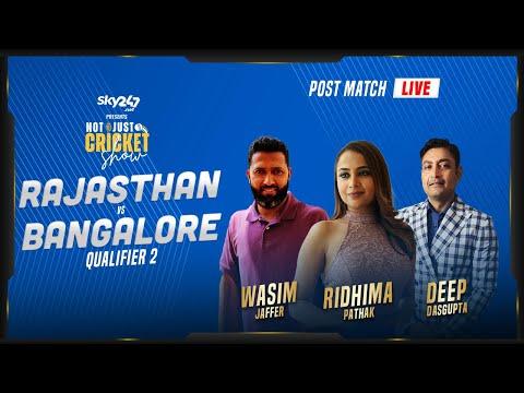 Indian T20 league, Qualifier 2, Rajasthan vs Bangalore- Post-match live show 'Not Just Cricket'