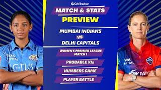 Mumbai Indians Women vs Delhi Capitals Women | WPL 2024 | Match Preview and Stats | CricTracker