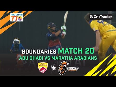 Team Abu Dhabi vs Maratha Arabians | Boundaries | Match 20 | Abu Dhabi T10 League Season 4