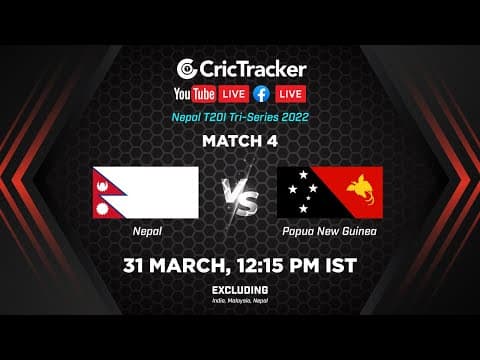 Nepal Tri Series LIVE: Match 4 Nepal vs Papua New Guinea Live Stream | Live Cricket Streaming