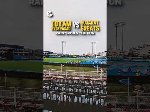 Toyam Hyderabad vs Gujarat Greats match has been washed out due to heavy rain!