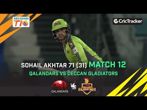 Abu Dhabi T10 League| Qalandars vs Deccan Gladiators | Sohail Akhtar's Blasting 71(31)